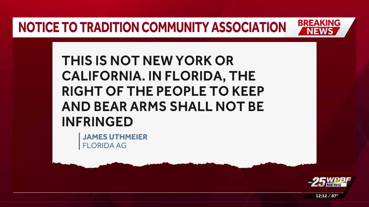 Florida attorney general challenges firearm possession restrictions