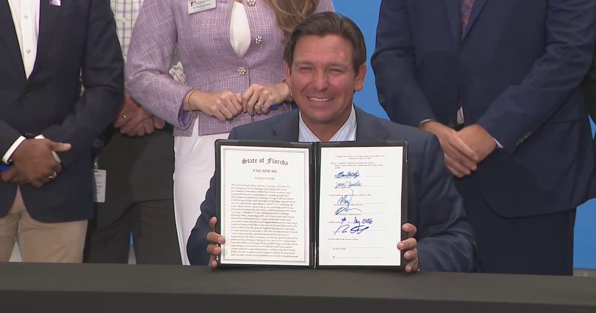 DeSantis signs bill regulating costs, water use tied to large-scale data centers in Florida