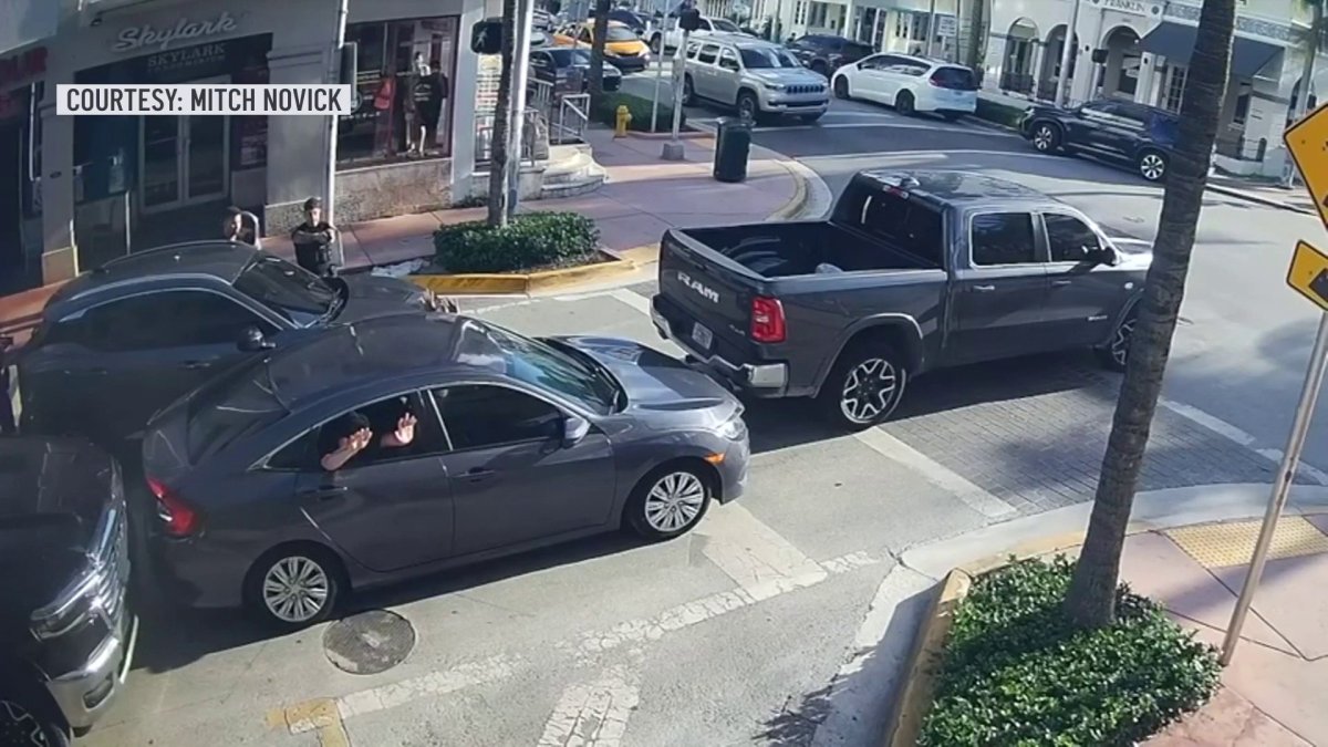 Video shows cops with guns drawn, taking down man wanted in Miami gas station burglary – NBC 6 South Florida