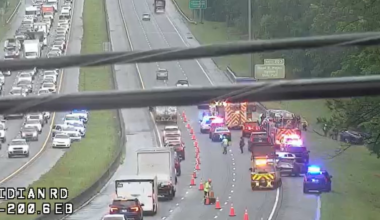 Crash involving LCSO vehicle injures two, snarls eastbound traffic on I-10