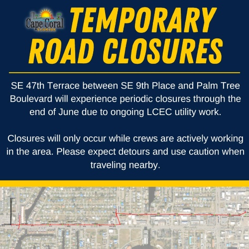 TRAFFIC ADVISORY: Periodic Road Closures Along SE 47th Terrace