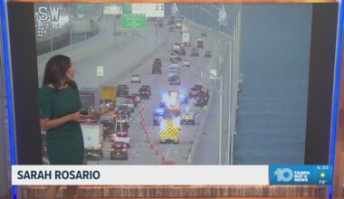 A fatal wreck on the westbound side of the Howard Frankland Bridge is causing delays