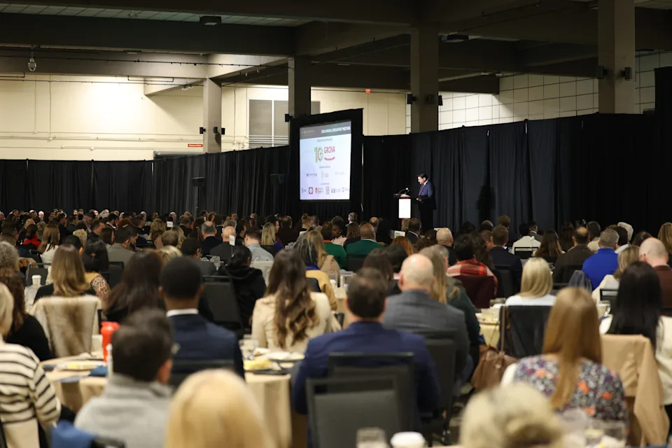Hundreds of Chamber members gather to hear about economic priorities at the 2026 Annual Breakfast Meeting.