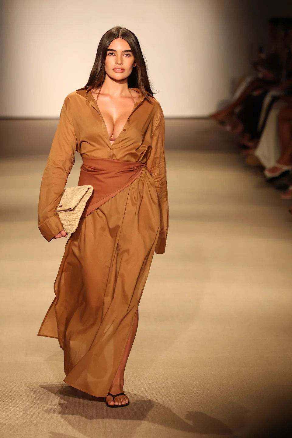 A model walks the runway for the Monday Swimwear 2026 Runway Show.