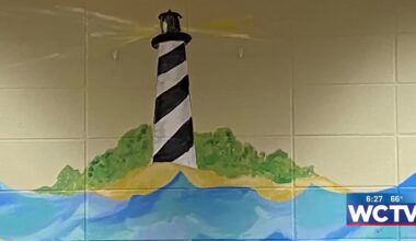 Harper Elementary School Media Center mural gets a refresh
