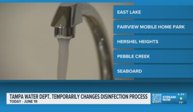 The Tampa Water Department will temporarily change its disinfection process