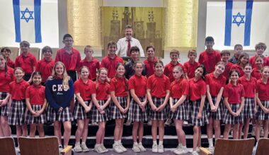 6th grade students from Christ the King Catholic School at Congregation Rodeph Sholom