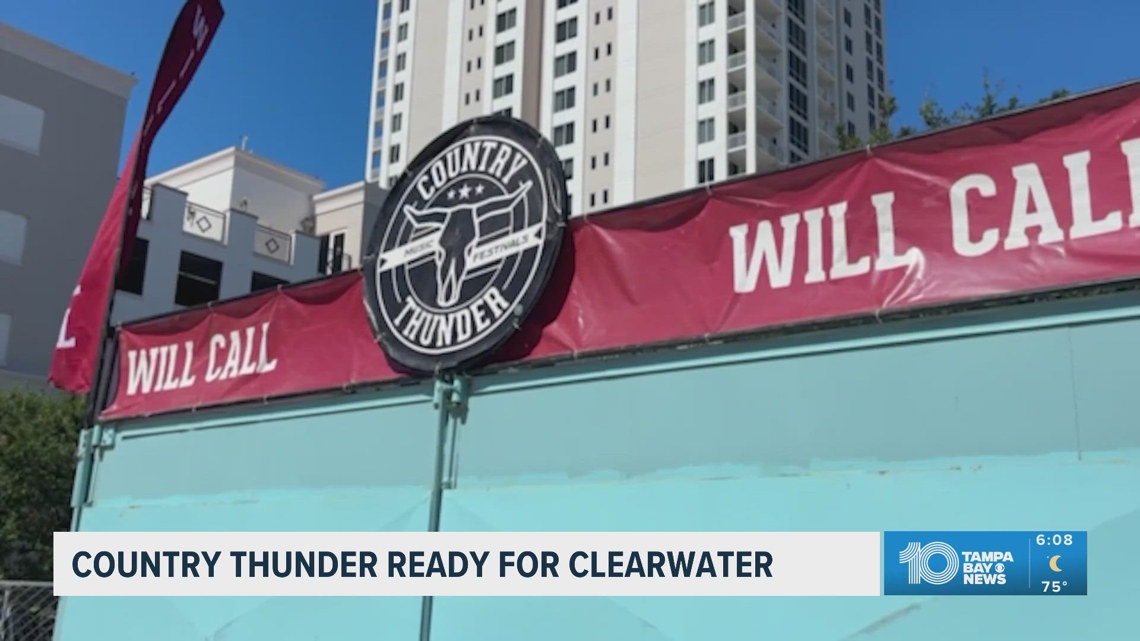 Country Thunder starts today at Coachman Park in Clearwater