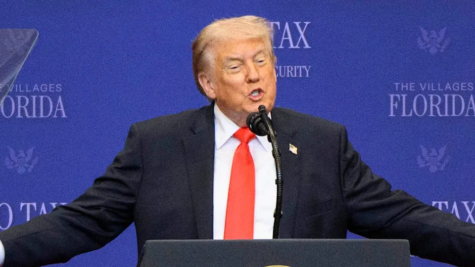 Trump at the podium