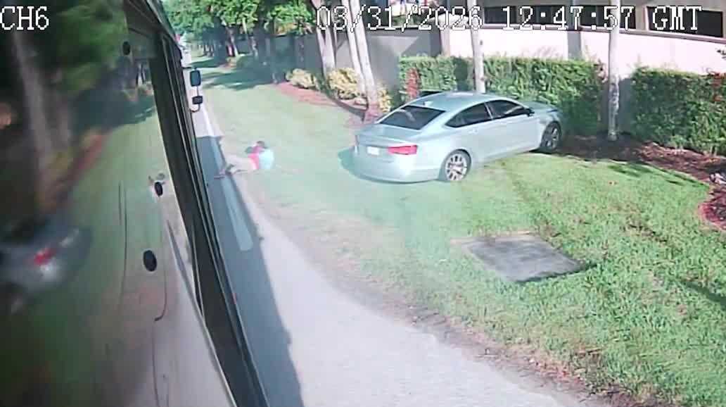 Florida student recovering after being hit by car passing school bus