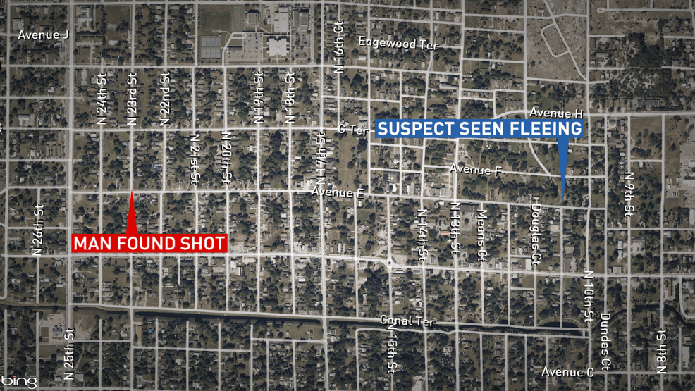 {p}A man is in the hospital after being found on a sidewalk suffering from a gunshot wound in Fort Pierce. About 9:45 p.m. Sunday, the Fort Pierce Police Department heard gunfire in the area of 23rd Street and Avenue E. Upon arrival, officers found the man suffering from a gunshot wound. (WPEC) {/p}