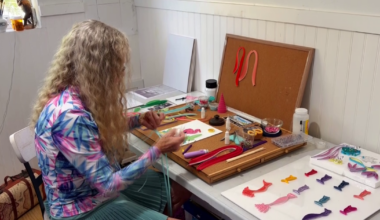 Paper dolphins and flamingos: Inside a Matlacha artist's unique studio | WINK Listens