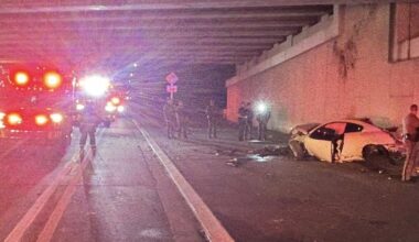 Car plunges off I-95 overpass | St. Lucie County