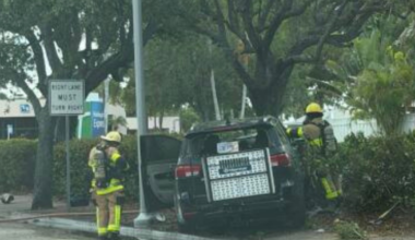 Caught on Camera: Fiery car crash blocks EB Cape Coral Parkway lanes | Lee County