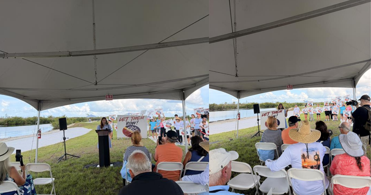 Heart Cape Coral Rowing Club protests Tropicana Park ribbon cutting, says future remains uncertain | Lee County