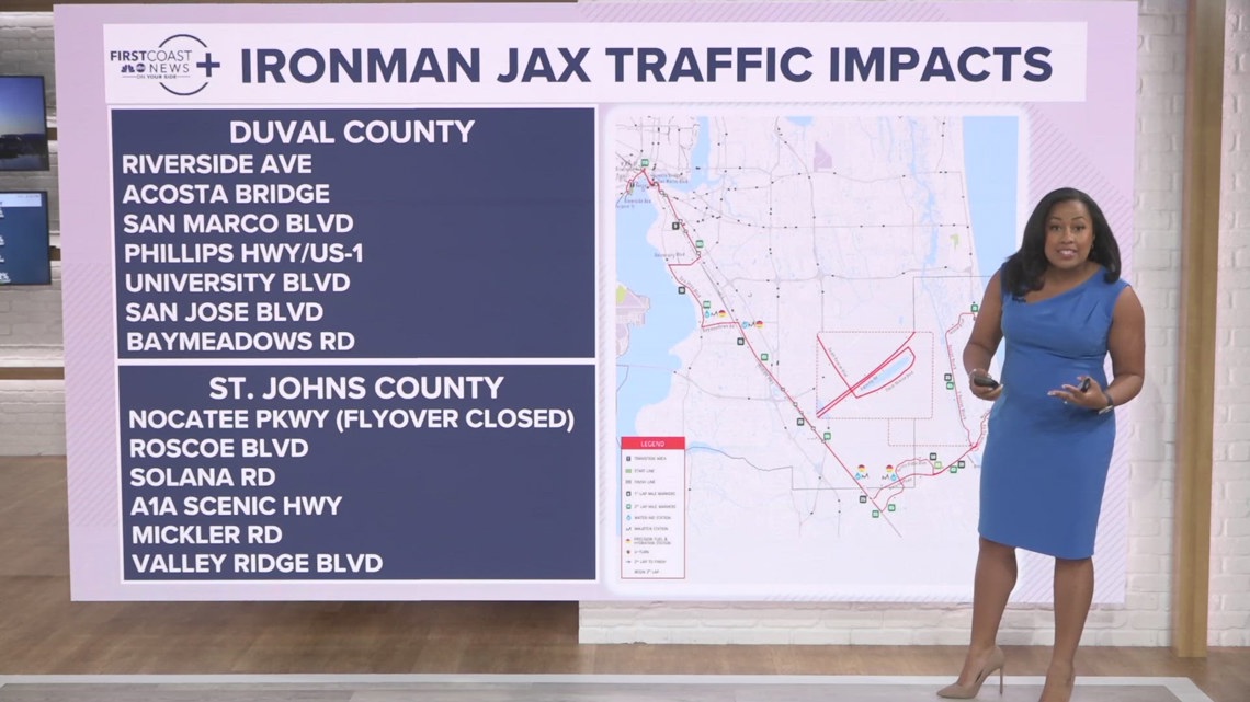Ironman Jacksonville traffic impacts | These roads are expected to be affected by the race
