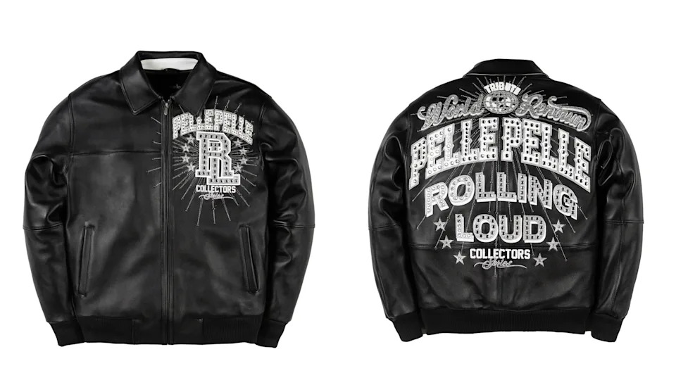 Black Pelle Pelle leather jacket.