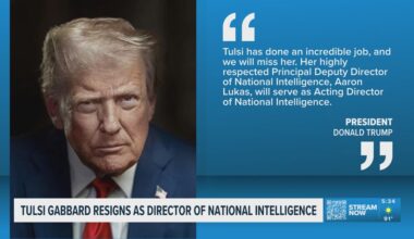 Tulsi Gabbard resigns as director of National Intelligence