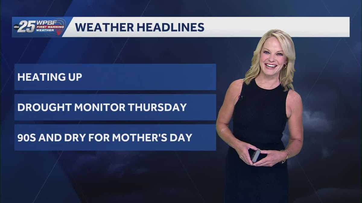 Seasonable and dry for South Florida