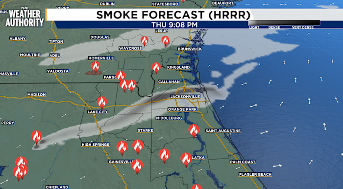 Wildfire Smoke From Florida Drifts Into Duval County