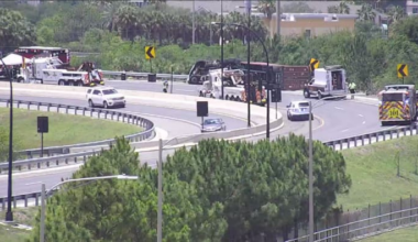 Overturned semi closes I-4 on-ramp to Florida’s Turnpike in Orlando