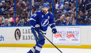 Tampa Bay Lightning D Victor Hedman skates with scratches ahead of Game 7