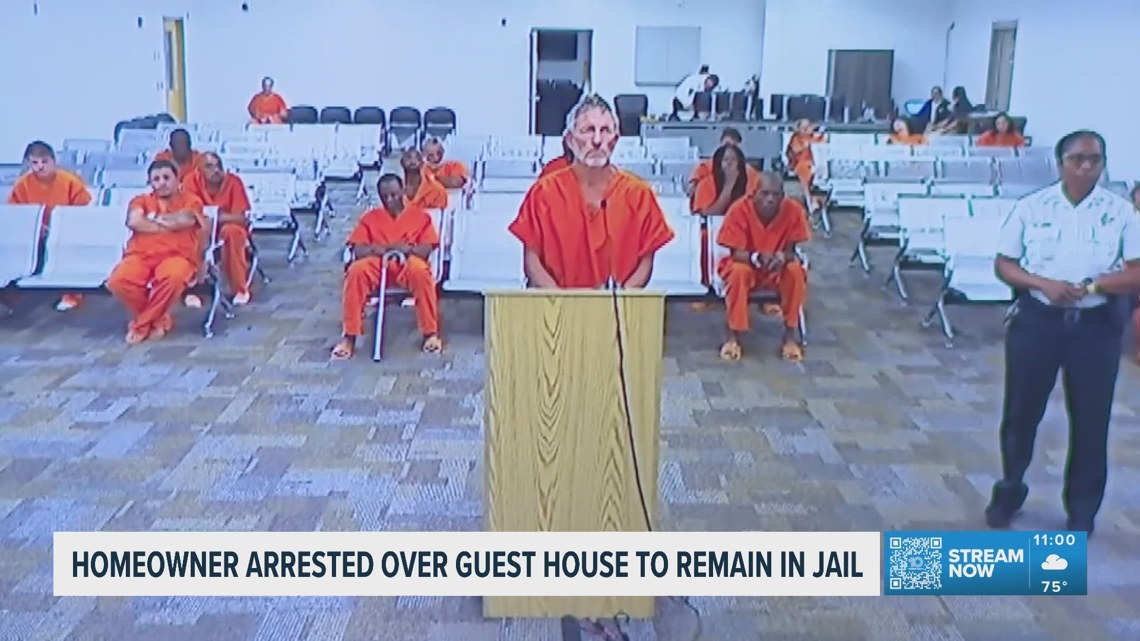 Homeowner arrested over guest house dispute to remain in jail