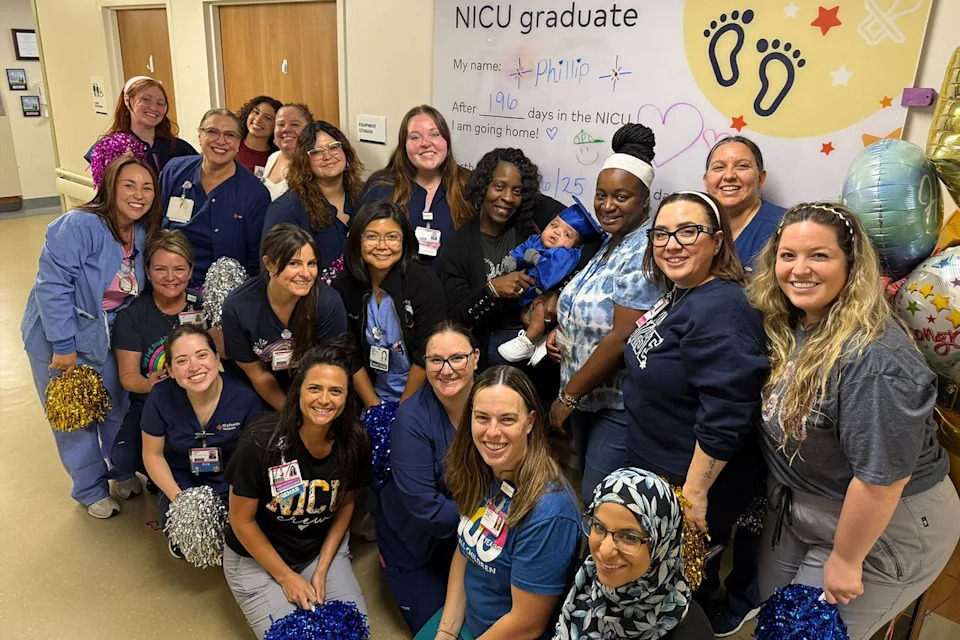 Baby Phillip's NICU graduationCredit: HCA Florida Brandon Hospital
