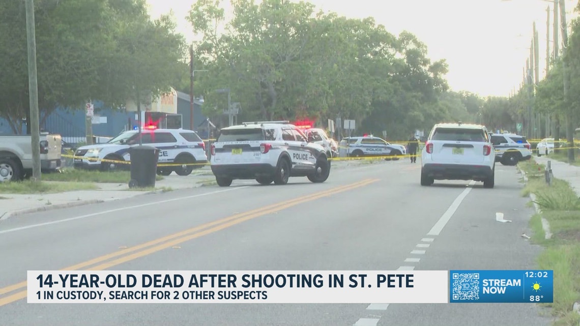 A 14-year-old boy was shot and killed on Friday evening in St. Petersburg