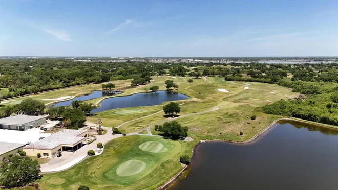This aerial photo was taken on April 16, 2026, of the Tatum Ridge Golf Links in Sarasota County. Neighbors of the golf course have been fighting against development proposals after the property was sold in December 2020 for $2.9 million.