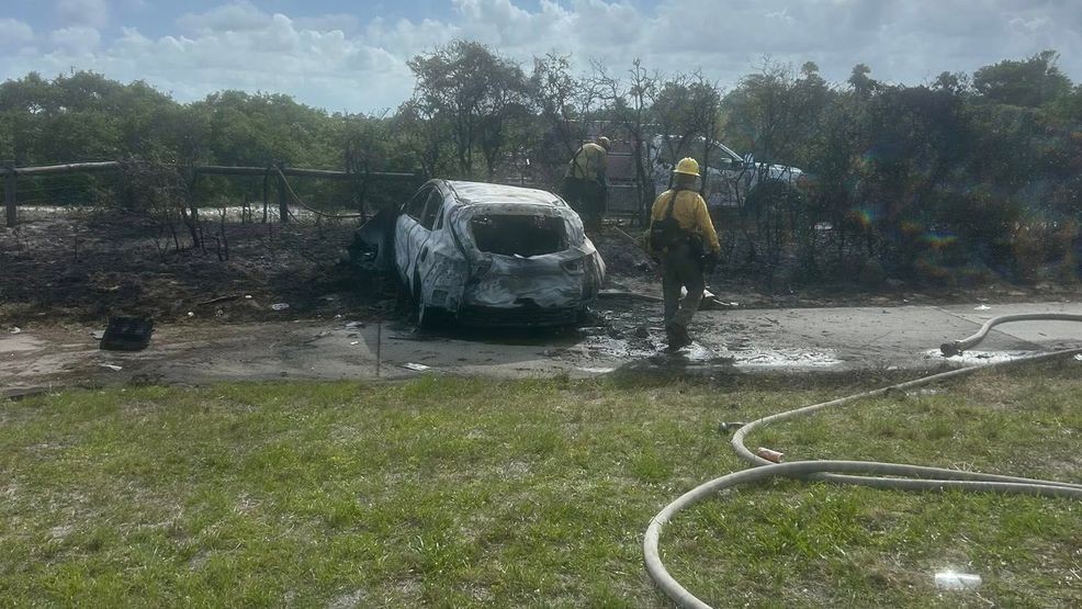 A wrong-way driver is dead and four people — including a 4-year-old and a 6-year-old — are hospitalized after a fiery three-vehicle crash on U.S. 1, according to the Martin County Sheriff's Office. During a news conference, Sheriff John Budensiek said the agency received calls from the Jupiter Police Department about a wrong-way driver traveling on U.S. 1. Shortly after the initial call, deputies learned the driver had crashed and been ejected into a wooded area. Authorities said the driver died as Martin County Fire Rescue crews arrived at the scene. (MCSO)