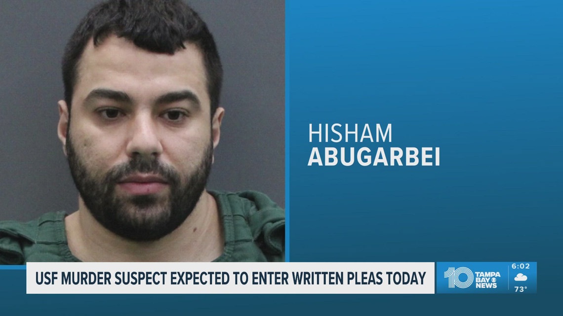 USF murder suspect expected to enter written pleas on Monday
