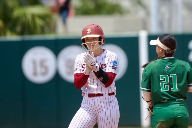 Stetson softball beat Florida State, 8-3, in the NCAA Tallahassee Regional at JoAnne Graf Field on Friday, May 15, 2026.
