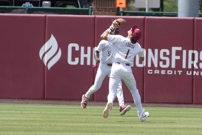 Florida State baseball competes in a first round Tallahassee Regional game against Bethune-Cookman for the NCAA College World Series at Dick Howser Stadium Friday, May 30, 2025.