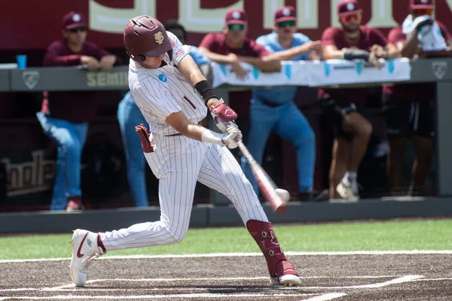 Florida State baseball competes in a first round Tallahassee Regional game against Bethune-Cookman for the NCAA College World Series at Dick Howser Stadium Friday, May 30, 2025.