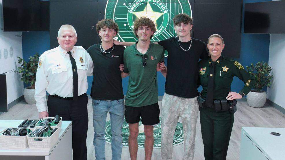{p}After stopping to assist a stranded driver with a blown tire in Broward County on April 19, three high school students recognized signs of a medical emergency and called 911, likely saving his life. (BSO){/p}