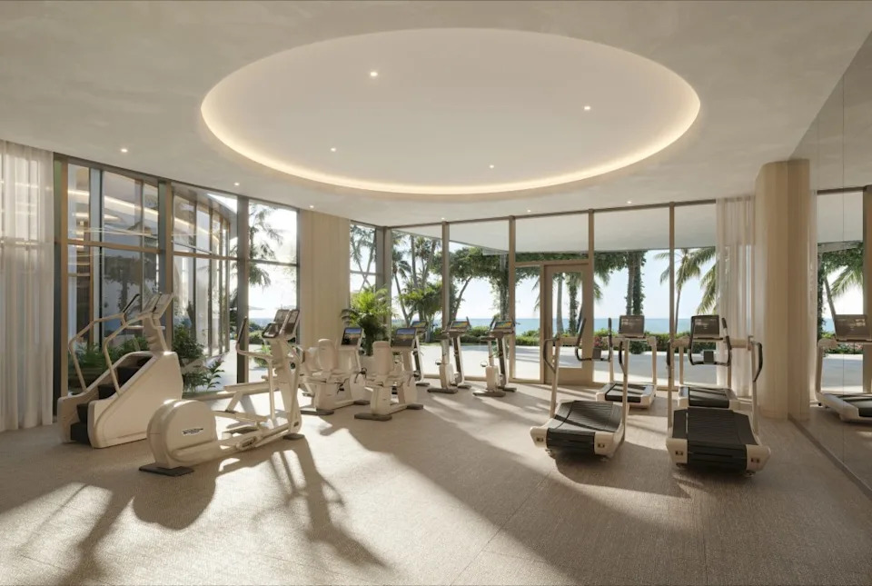 Building perks include a spin-friendly, treadmill-equipped gym. ArX Creative