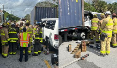 Driver airlifted to hospital after van vs. box truck crash in Palm City