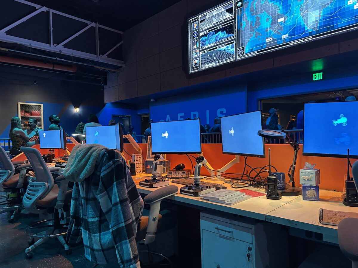 AERIS computer stations inside queue of new Expedition Odyssey