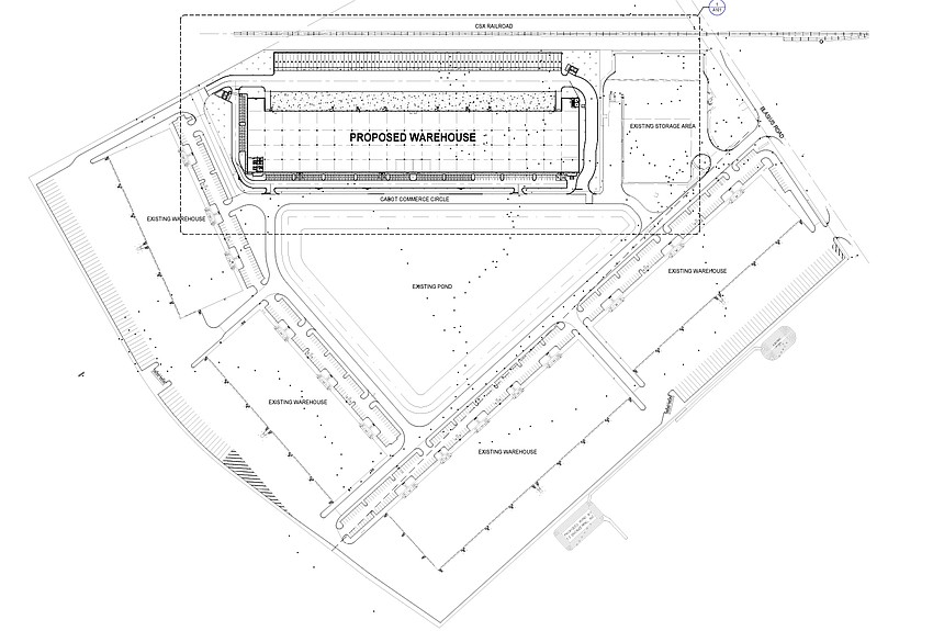 The planned Brookfield Properties warehouse in Alta Lakes II Commerce Center is near four existing warehouses. The planned Brookfield Properties warehouse in Alta Lakes II Commerce Center is near four existing warehouses.