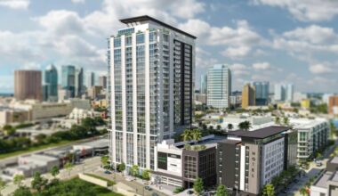 Rendering of LD&D’s DoMo at Cass Square apartment tower planned for downtown Tampa