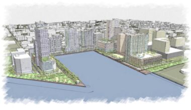 Rendering of the planned Ybor Harbor waterfront redevelopment along Ybor Channel