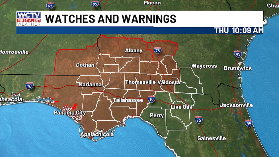 The tornado watch is set to expire at 2 p.m. on May 7