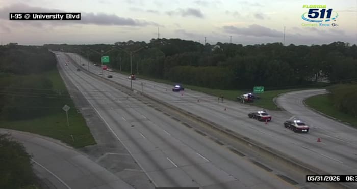 Person dead after being hit by JTA bus on I-95 South