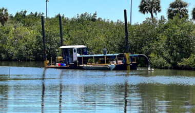 Dredging of Bartlett Lake in St. Petersburg Fl. Underway