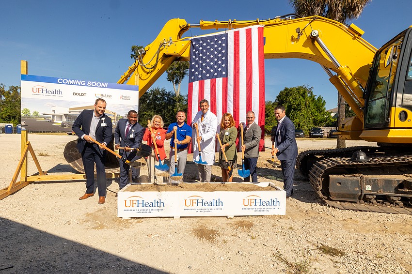 Members of UF Health Jacksonville and Intuitive Health leadership participated in the groundbreaking of the University of Florida Health Emergency and Urgent Care – Intracoastal at 13679 Atlantic Blvd. on Sept. 24. Members of UF Health Jacksonville and Intuitive Health leadership participated in the groundbreaking of the University of Florida Health Emergency and Urgent Care – Intracoastal at 13679 Atlantic Blvd. on Sept. 24.