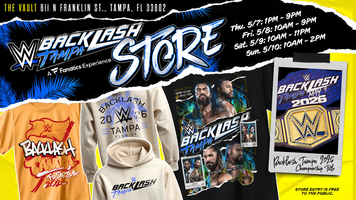 WWE Backlash Store is coming to Tampa