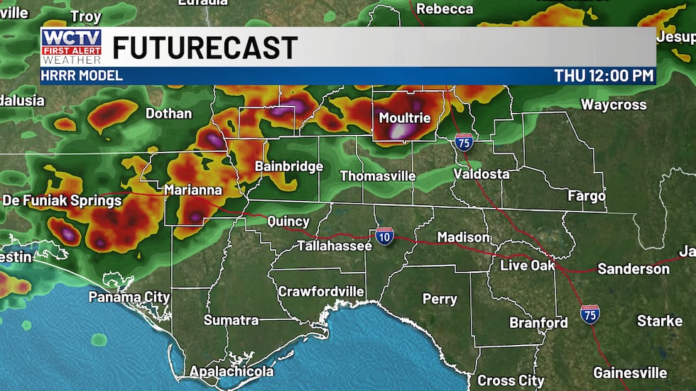 WCTV Futurecast (HRRR) at Noon