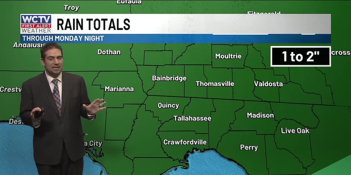 Showers moving through, more rain for Mother's Day for Tallahassee, the Big Bend and South Georgia