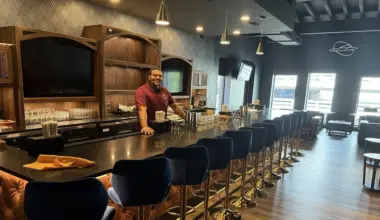 Darian “Jack” Jackson in the cigar bar he is opening.